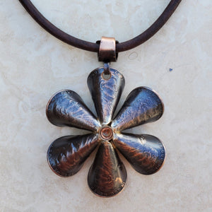 Copper Penny Blossom with Cubic Zirconia